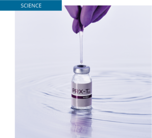 Flacon PRX-T33 utilisé en médecine esthétique pour le soin biorevitalisant de la peau